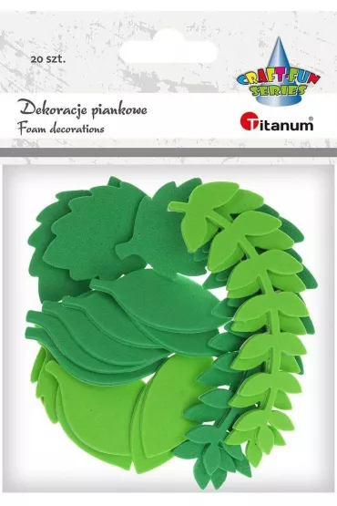 Titanum Naklejki piankowe li�cie paproci 27x85mm 20 szt.