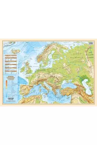 Eko-Graf Podk�adka na biurko. Mapa polityczno-fizyczna Europy