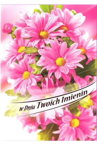 Art Nuvo Karnet B6 Kwiaty W Dniu Twoich Imienin FF1278