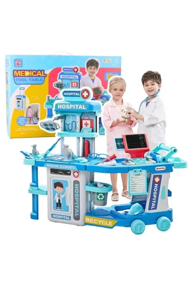 Zestaw lekarski w walizce 2w1 �wiat�a d�wi�k LeanToys