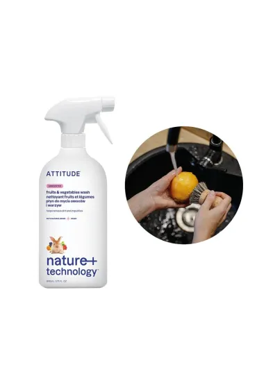 Attitude P�yn do mycia owoc�w i warzyw, bezzapachowy 800 ml