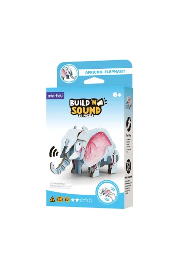 Puzzle 3D. Buduj i s�uchaj - S�o� afryka�ski mierEdu
