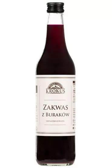 Krokus Zakwas z burak�w niepasteryzowany bezglutenowy 500 ml