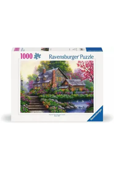 Puzzle 1000 el. Romantyczny domek na wsi Ravensburger