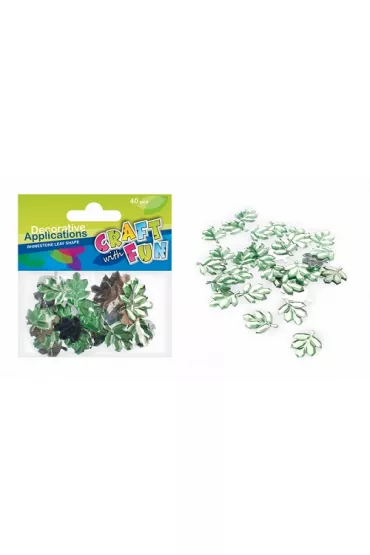 Craft with Fun Ozdoba dekoracyjna kryszta�ki Listki 40 szt.
