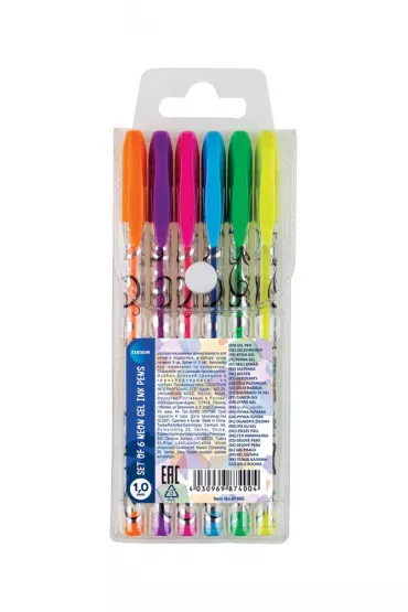 Centrum Zestaw d�ugopis�w �elowych Neon 6 szt.