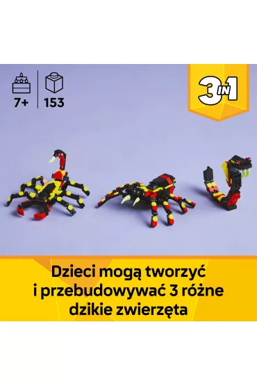 LEGO Creator 3 w 1 Dzikie zwierzta: niezwyky pajk 31159