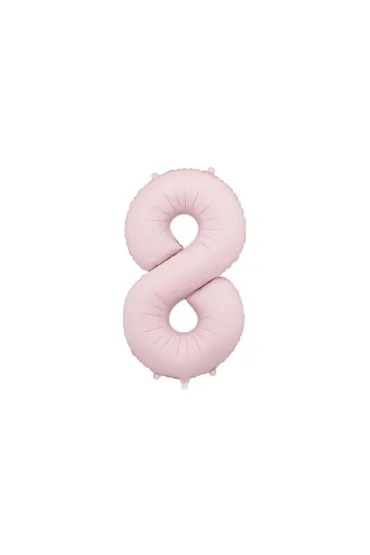 PartyDeco Balon foliowy cyfra 8 jasny r�owy 86cm