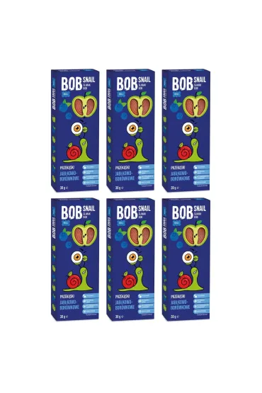 Bob Snail Przek�ska jab�kowo-bor�wkowa bez dodatku cukru Zestaw 6 x 30 g