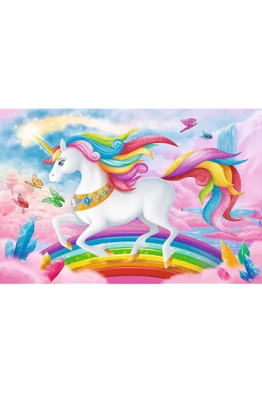Puzzle 100 el. W kryszta�owym �wiecie jednoro�c�w Trefl