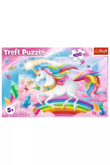 Puzzle 100 el. W kryszta�owym �wiecie jednoro�c�w Trefl