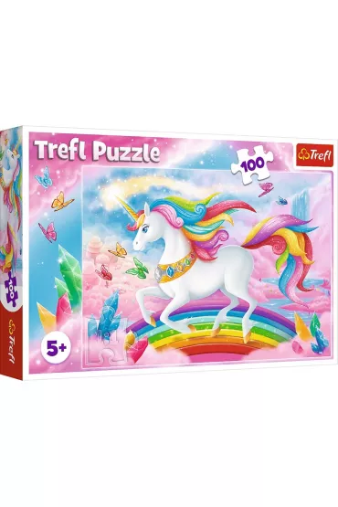 Puzzle 100 el. W kryszta�owym �wiecie jednoro�c�w Trefl