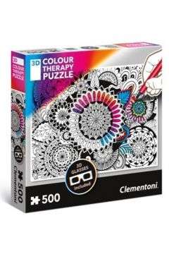 Puzzle 500 el. 3D color therapy Mandala 35053 Clementoni