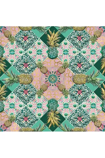 Museums & Galleries Karnet kwadrat z kopert� Pineapple Tile