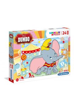 Puzzle Supercolor Maxi 24 el. Dumbo Clementoni