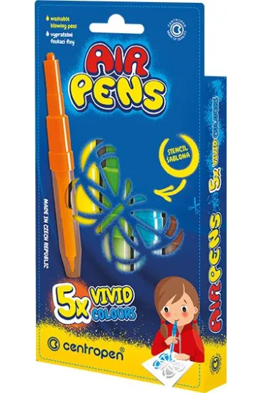 Centropen Flamastry dmuchane + 5 szbalon�w 5 szt.