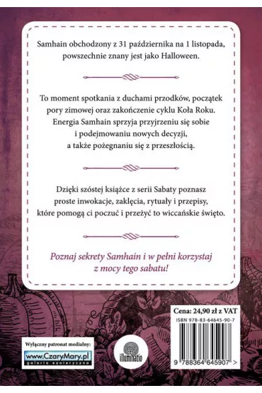 Samhain. Rytua�y, przepisy i zakl�cia na pocz�tek pory zimowej - Diana Rajchel