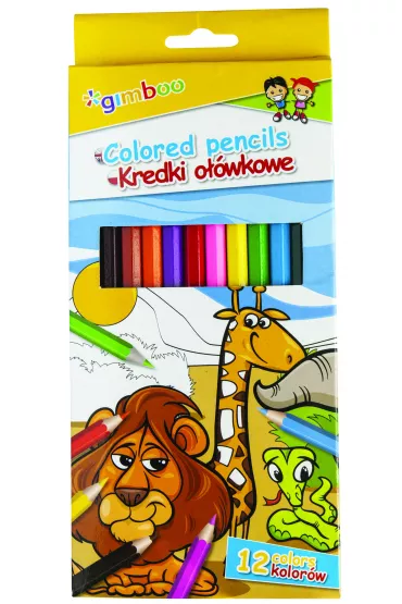Gimboo Kredki o��wkowe sze�ciok�tne 12 szt.