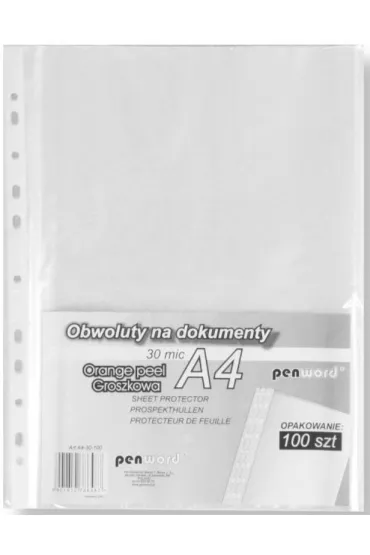 Penword Obwoluta A4 groszkowa 30 mic 100 szt.