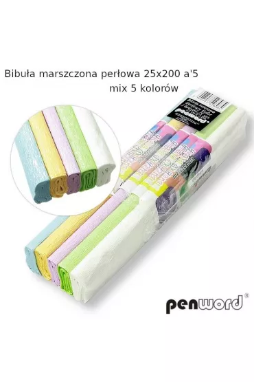 Polsirhurt Bibu�a marszczona per�owa 25x200cm 5 szt.