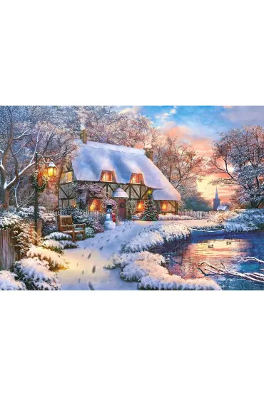 Puzzle 500 el. Domek zimowy Castorland