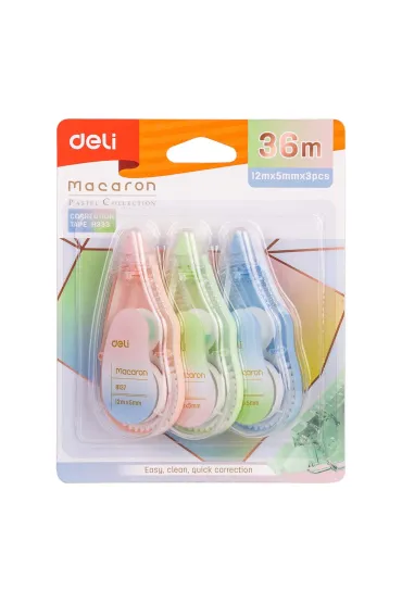 Deli Korektor w ta�mie Macaron 3 x 12 m 36 m