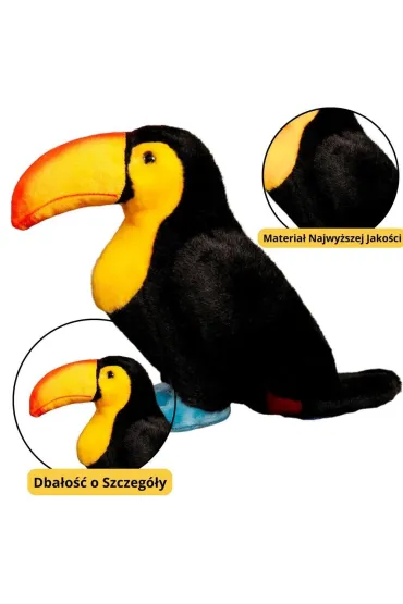 Maskotka Tukan czarny 25cm LeanToys
