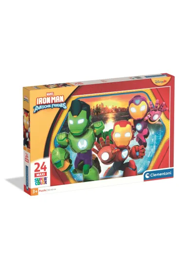 Puzzle 24 el. Maxi SuperColor. Iron Man i Przyjaciele Clementoni
