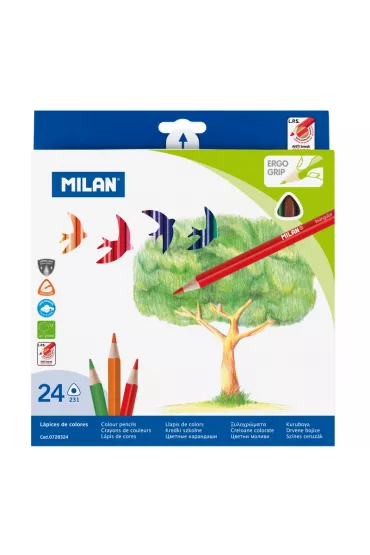 Milan Kredki o��wkowe tr�jk�tne 24 szt.