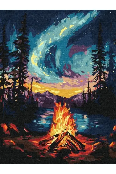 Ideyka Malowanie po numerach - Zorza polarna 30x40cm