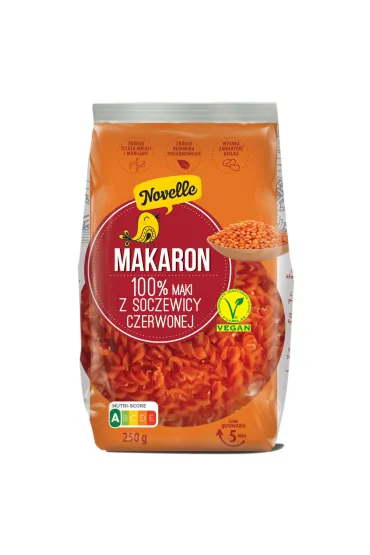 Novelle Makaron z soczewicy czerwonej �widerki 250 g