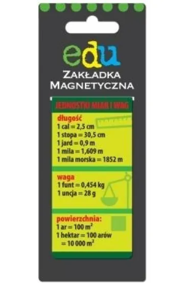 Kukartka Zak�adka magnetyczna Jednostki miar i wag ZK-084