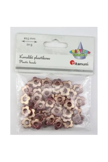 Titanum Koraliki plastikowe kwiatki 15mm, 20g