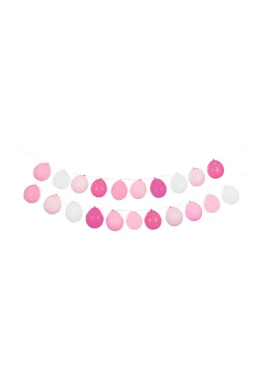 PartyDeco Girlanda balonowa 3w1 r�owy 20 szt.