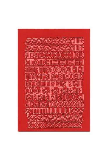 Artdruk Litery samoprzylepne 1 cm czerwone 8 szt.