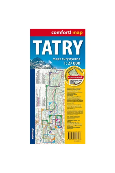 Tatry laminowana mapa turystyczna 1:27 000