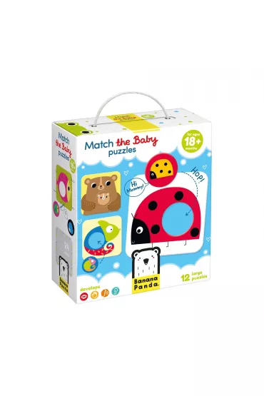 Puzzle 12 el. Match the Baby Banana Panda
