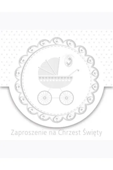 Zaproszenie kwadrat ZKW 120x120 Chrzest nr 56257 Dzieci�ce - Baby, Ch�opiec, Dziewczynka, Srebrne, T�oczenie