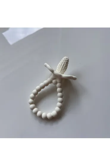 RazBaby Gryzak silikonowy Soczysta Malina Plus, kremowy