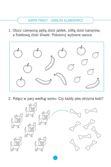 Matematyka. Karty pracy do �wicze� w domu i w szkole. Klasa 1 - Danuta Klimkiewicz