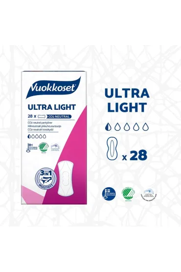 Vuokkoset Ultra Light, Cienkie wk�adki higieniczne 28 szt.