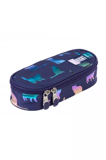 St. Majewski Pi�rnik - saszetka usztywniona z wewn�trzn� klapk� PC1 Holo Cats/Holo Kotki