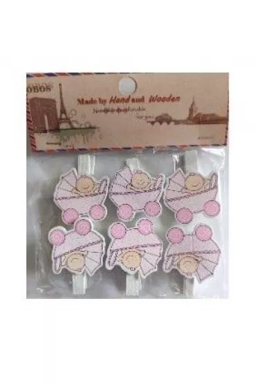 Galeria Hobby Klamerki ozdobne niemowl�ce 6 szt.