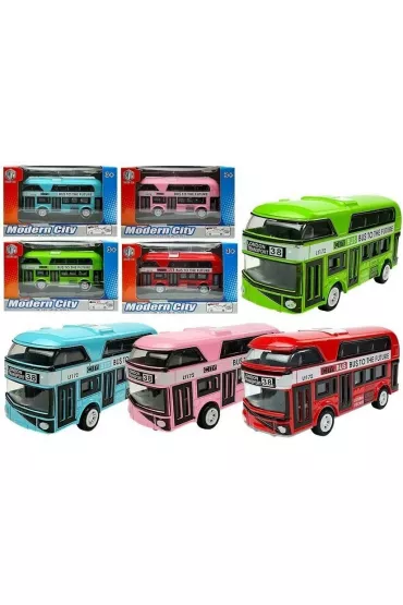 Pi�trowy autobus z nap�dem naci�gowym MIX LeanToys