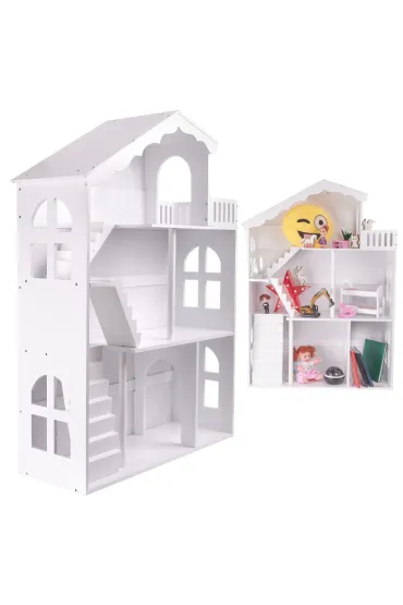 Rega� na ksi��ki dla dzieci p�ka domek na zabawki 2w1 LULILO CALLA 116cm XXL