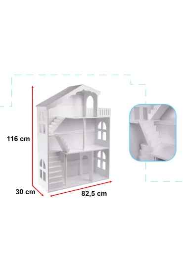 Rega� na ksi��ki dla dzieci p�ka domek na zabawki 2w1 LULILO CALLA 116cm XXL