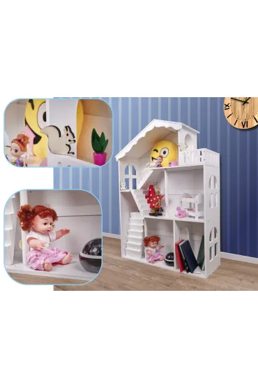 Rega� na ksi��ki dla dzieci p�ka domek na zabawki 2w1 LULILO CALLA 116cm XXL