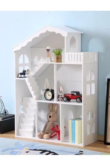 Rega� na ksi��ki dla dzieci p�ka domek na zabawki 2w1 LULILO CALLA 116cm XXL