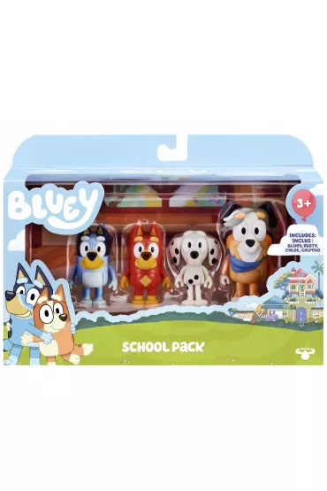 Bluey Figurki 4Pak Szkolna Paczka