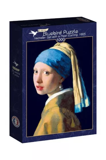 Puzzle 1000 el. Dziewczyna z per��, Vermeer Bluebird Puzzle